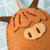 Corinne Lapierre Kit Highland Cow Mini Felt Craft Kit