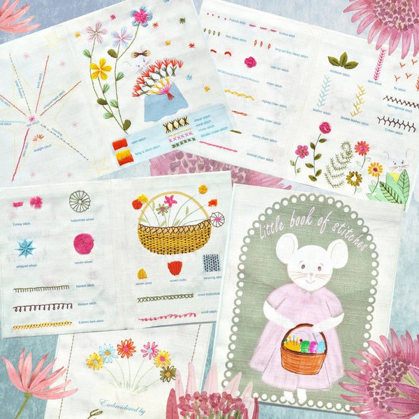 Corinne Lapierre Kit Mouse Embroidery Sampler Book Kit