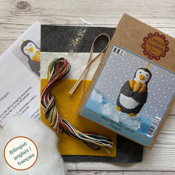 Corinne Lapierre Kit Penguin Mini Felt Craft Kit