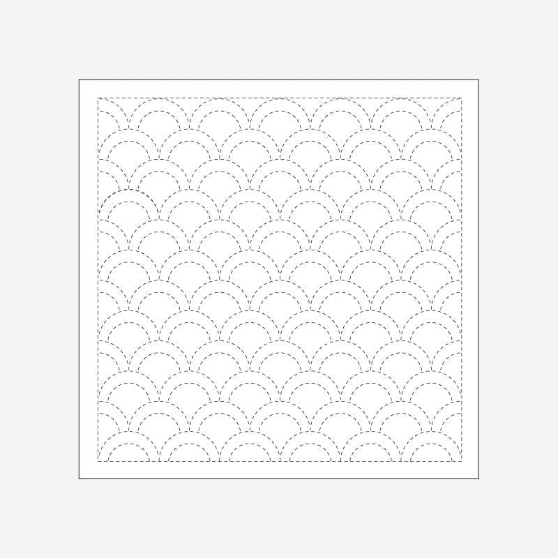 Daruma Needles 1001 White Wave Crest Sashiko Sampler