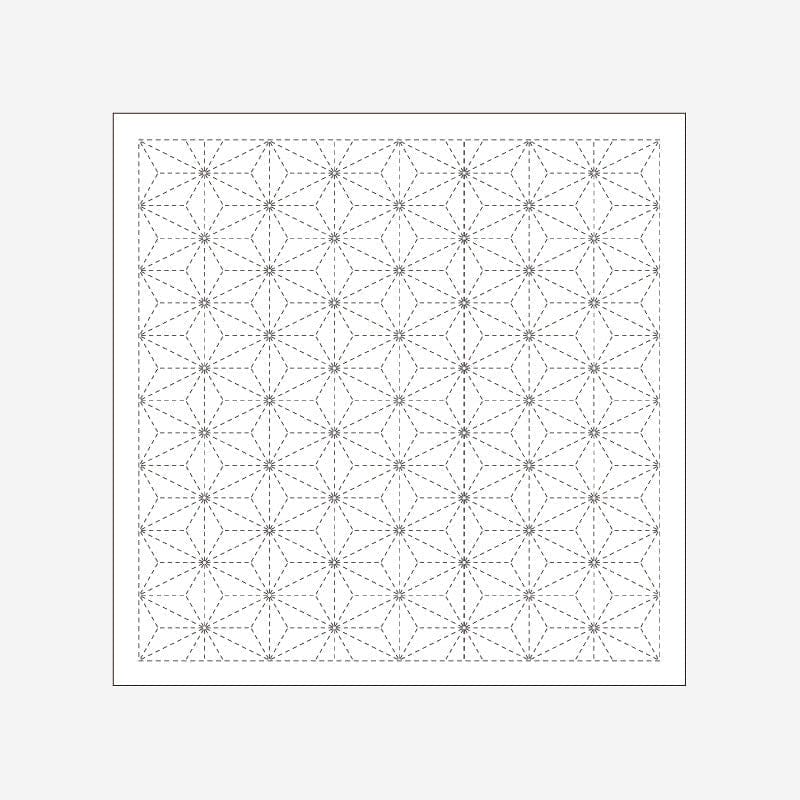 Daruma Needles 1002 White Hemp Leaf Sashiko Sampler