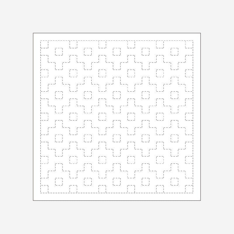 Daruma Needles 1005 White Connected Right Angle Sashiko Sampler