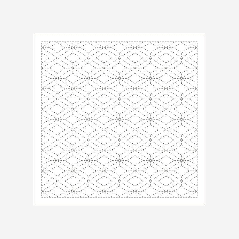 Daruma Needles 1008 White Triple Diamond Sashiko Sampler