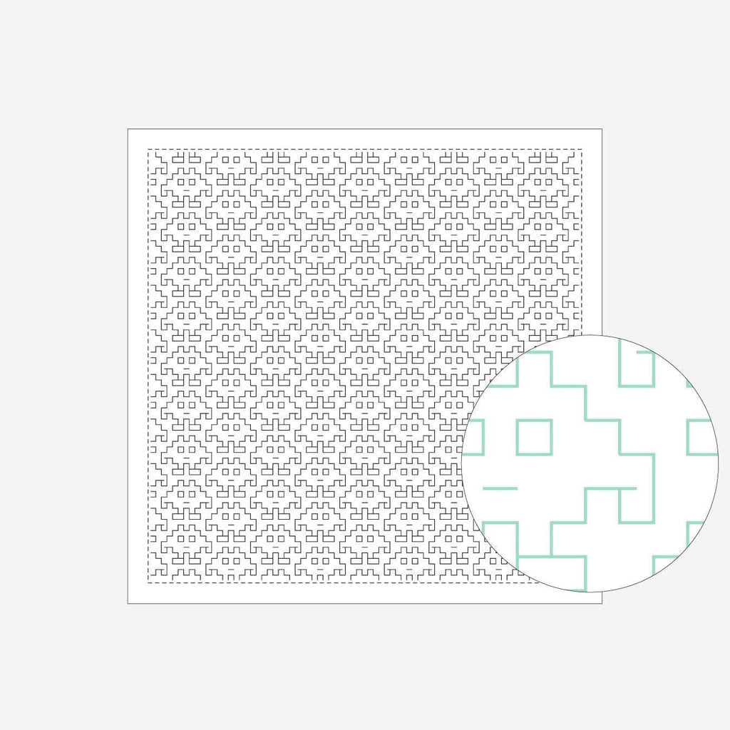 Daruma Needles 1163 White Invader Sashiko Sampler