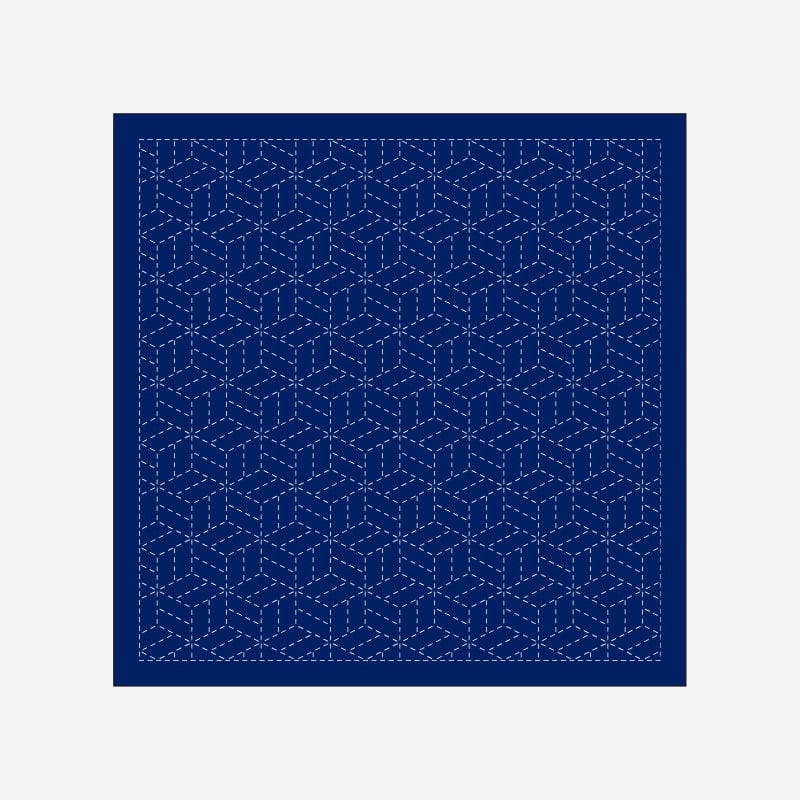 Daruma Needles 1207 Navy Parquet Sashiko Sampler