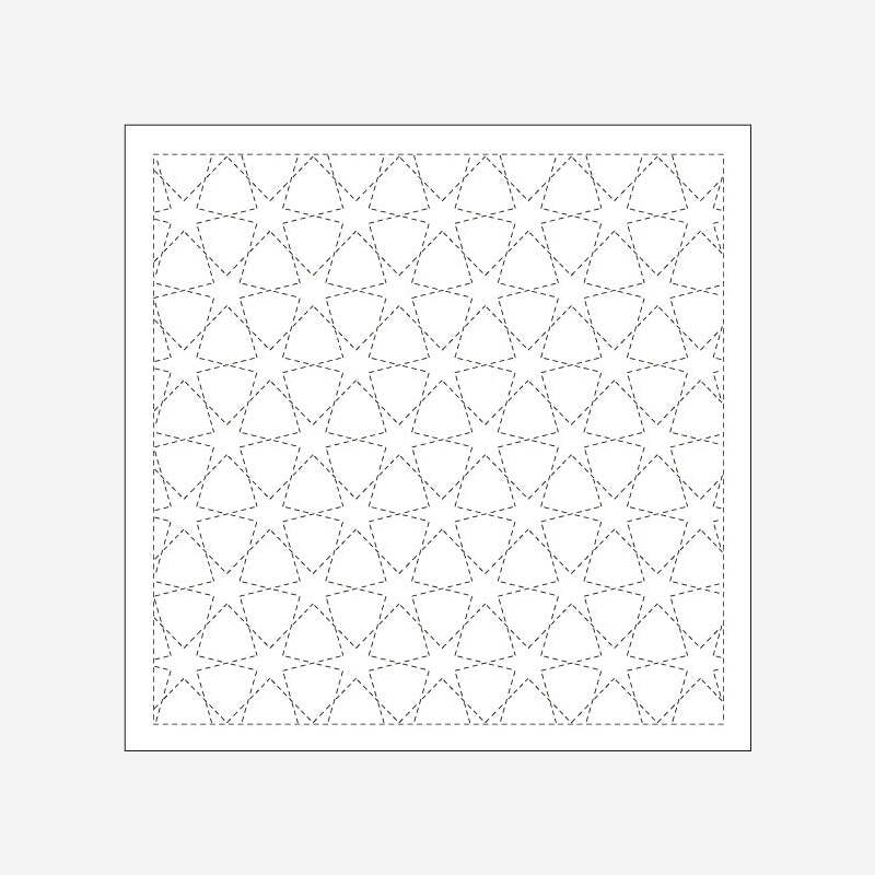 Daruma Stitching 1004 White Morning Glory Sashiko Sampler