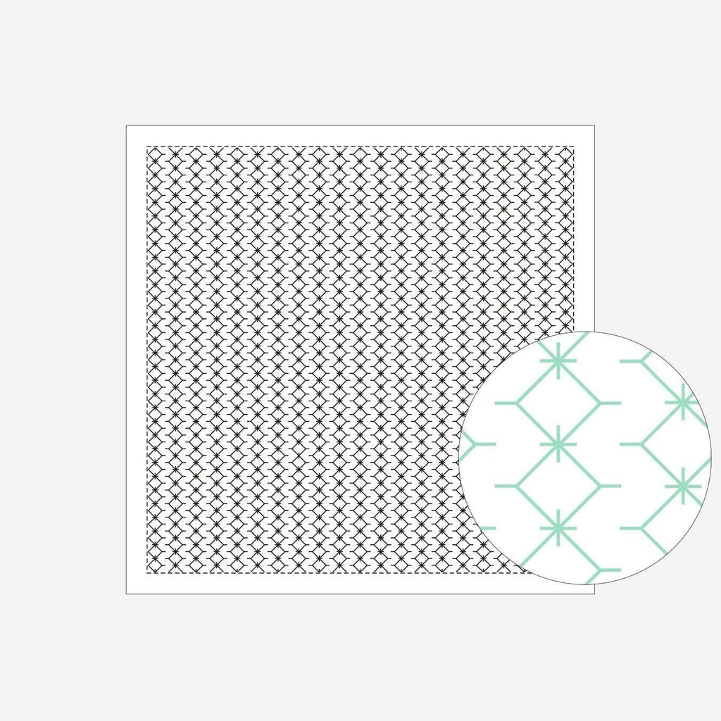 Daruma Stitching 1151 White Joined Diamonds Sashiko Sampler