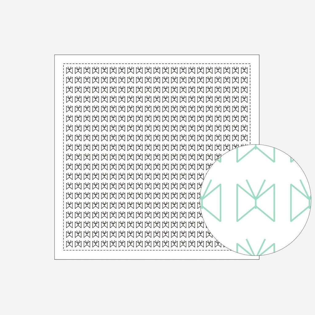 Daruma Stitching 1156 White Butterfly Sashiko Sampler