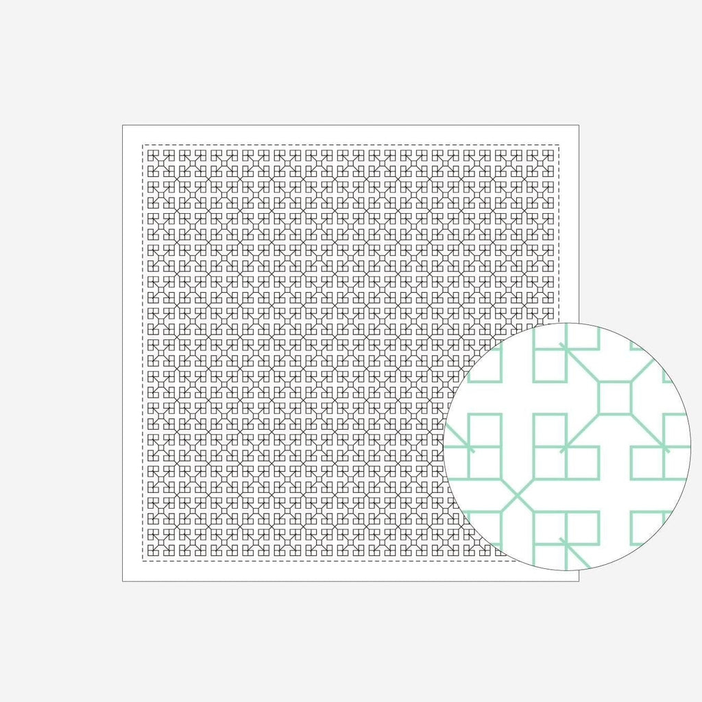 Daruma Stitching 1161 White Kaleidoscope Sashiko Sampler