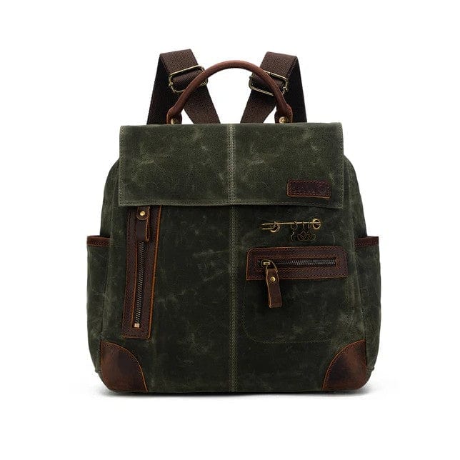 Della Q Tools & Gifts Olive Maker's Canvas Midi Backpack
