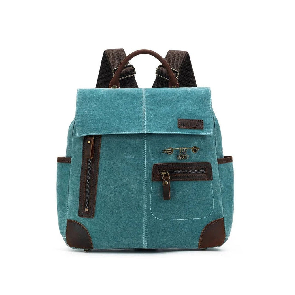 Della Q Tools & Gifts Teal Maker's Canvas Midi Backpack