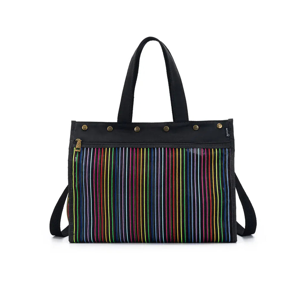 Della Q Tools & Gifts Black Rainbow Maker's Mesh Tote