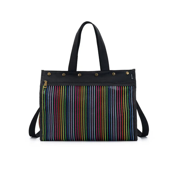 Della Q Tools & Gifts Black Rainbow Maker's Mesh Tote