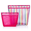 Della Q Tools & Gifts Clear Rainbow with Pink Oh Snap! Standing Project Bag  Size: L/XL