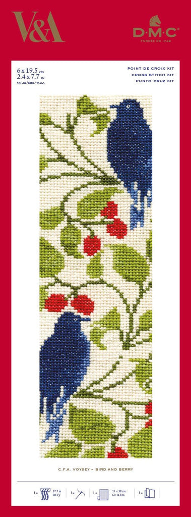 DMC Kit Bird and Berry Cross Stitch Bookmark Kit