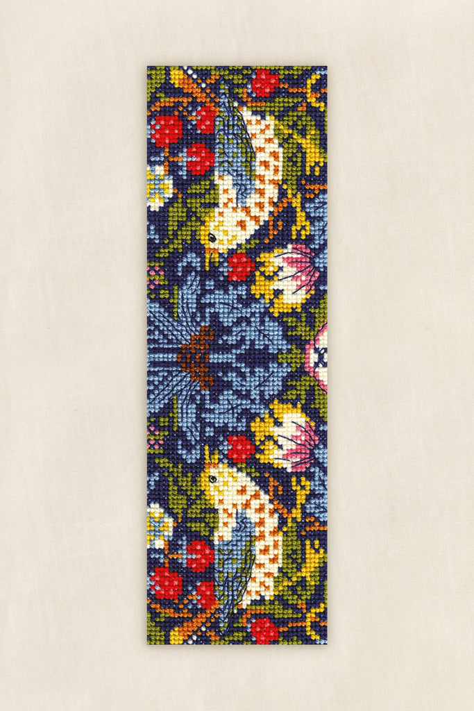 DMC Kit Strawberry Thief Cross Stitch Bookmark Kit