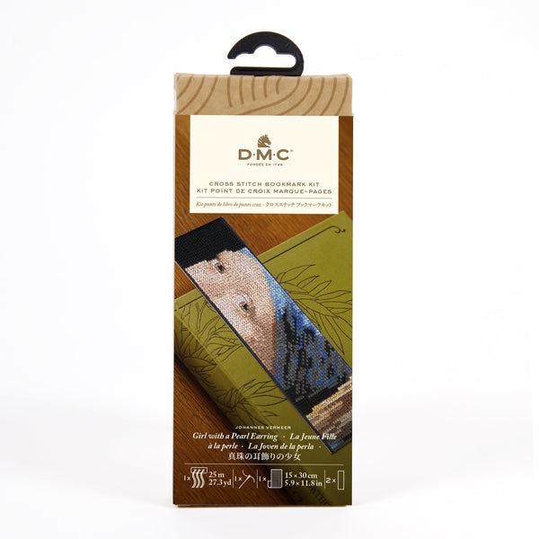 DMC Kit Vermeer Girl with a Pearl Earring Cross Stitch Bookmark Kit