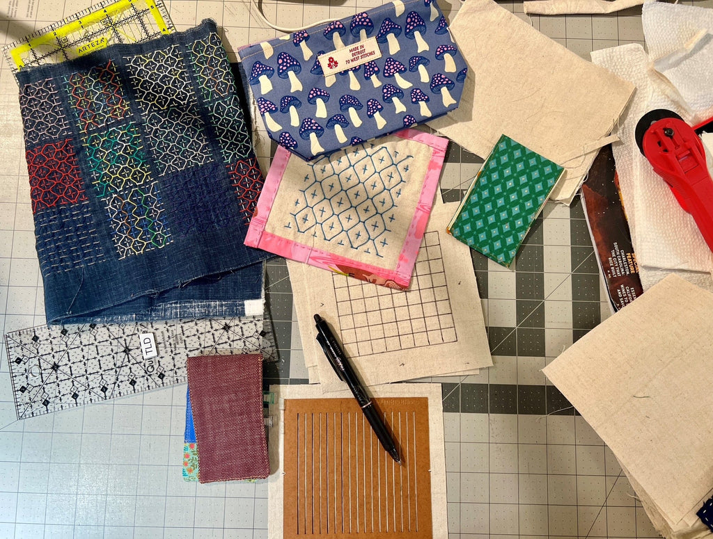 Ewe-nique Knits Education Sashiko Stitching Workshop