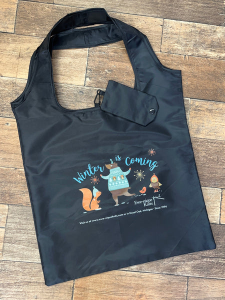 Ewe-nique Knits Notions Ewe-nique Knits Shopping Tote – “Winter is Coming. It’s Shopping Time.”