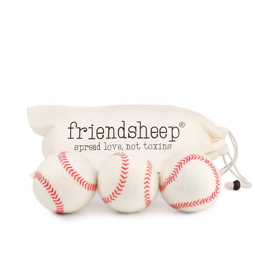 Friendsheep Tools & Gifts Baseball Trio Dryer Ball - set of 3