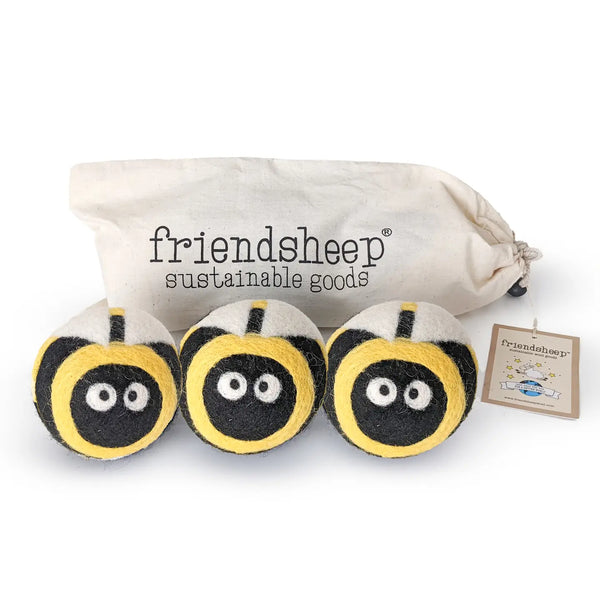 Friendsheep Tools & Gifts Bee Trio Dryer Ball - set of 3