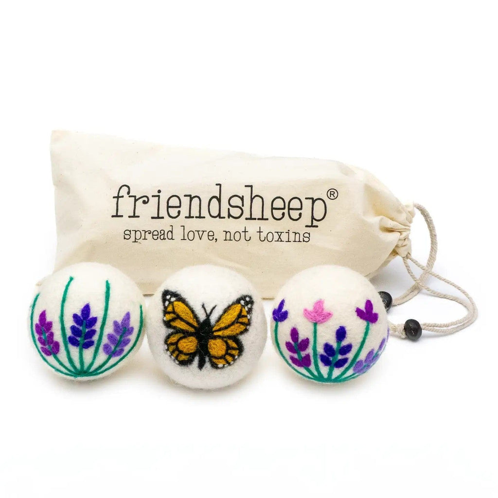 Friendsheep Tools & Gifts Butterfly Lavender Fields Trio Dryer Ball - set of 3