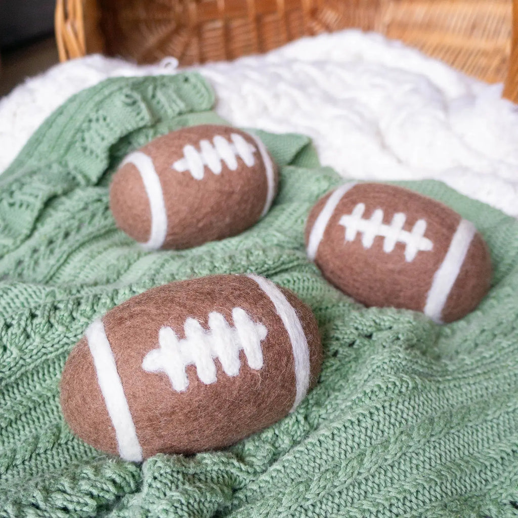 Friendsheep Tools & Gifts Football Trio Dryer Ball - set of 3