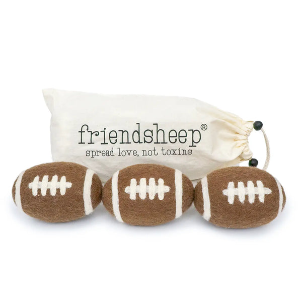 Friendsheep Tools & Gifts Football Trio Dryer Ball - set of 3
