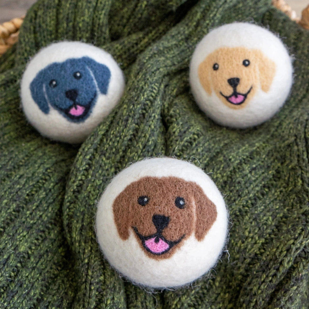 Friendsheep Tools & Gifts Happy Dogs Dryer Ball - set of 3