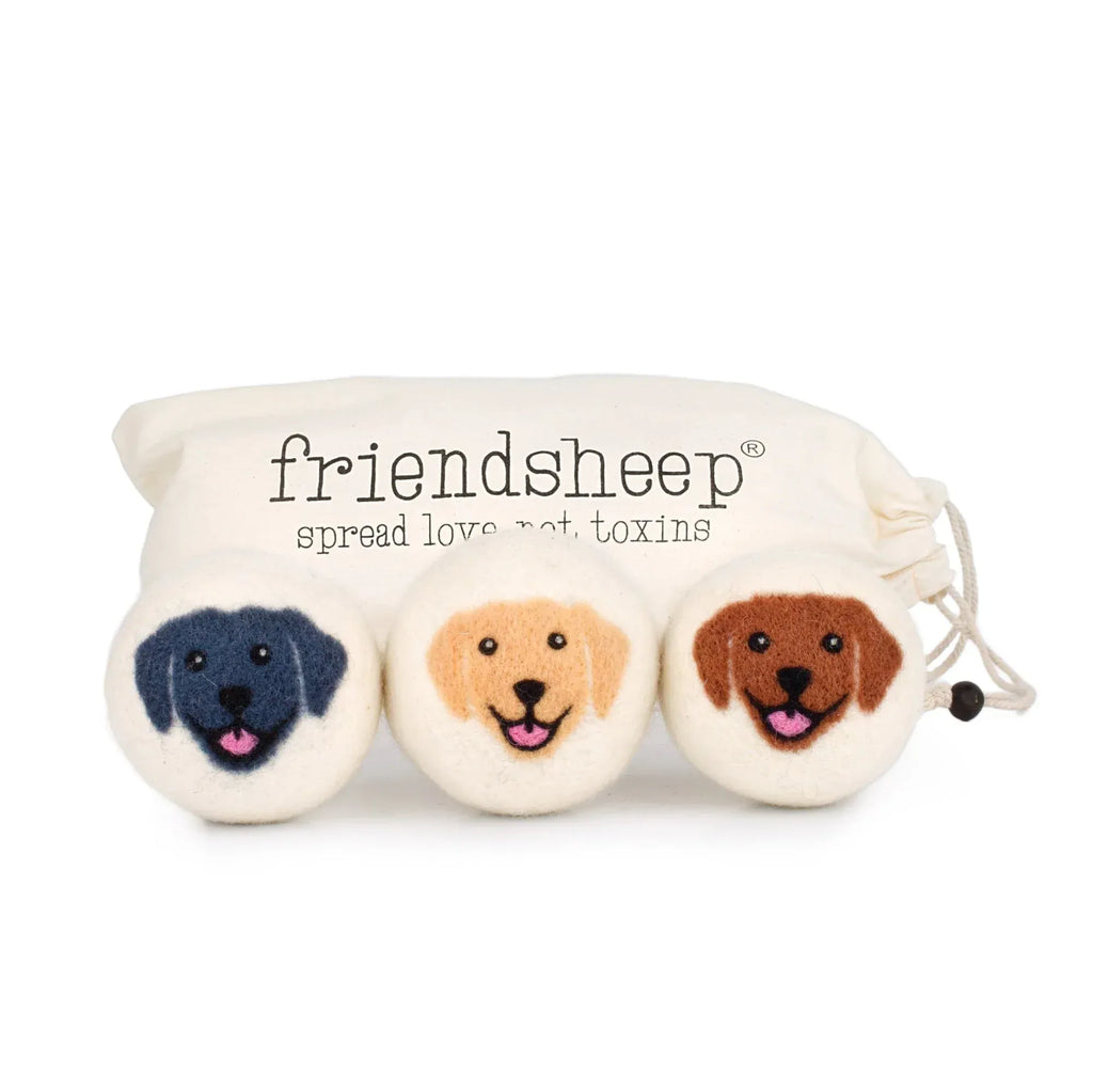 Friendsheep Tools & Gifts Happy Dogs Dryer Ball - set of 3