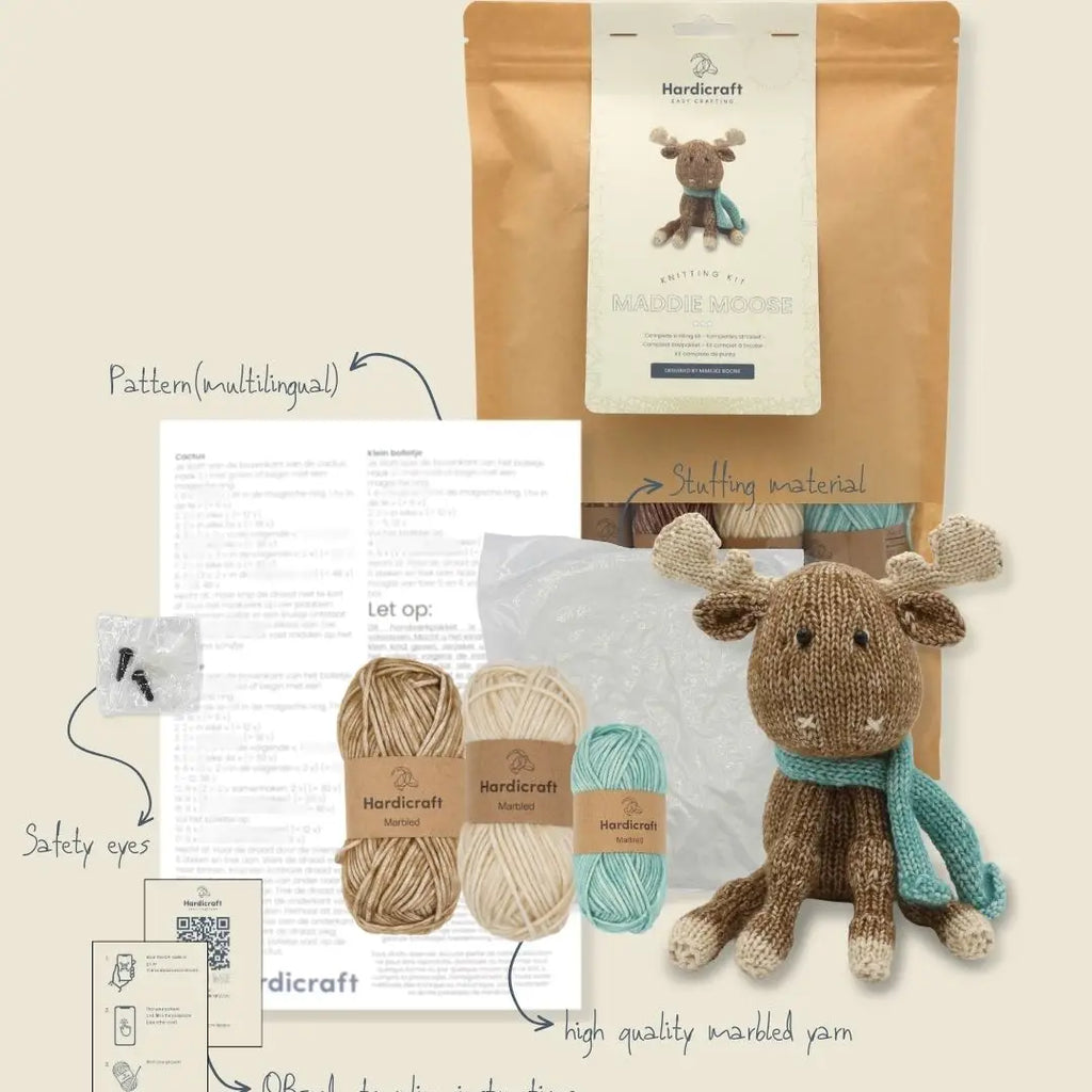 Hardicraft Kit Maddie Moose Knitting Kit