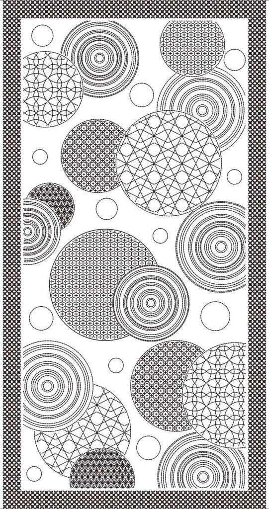 HM Textiles Stitching HM-58 Sashiko Panel Circle Sampler