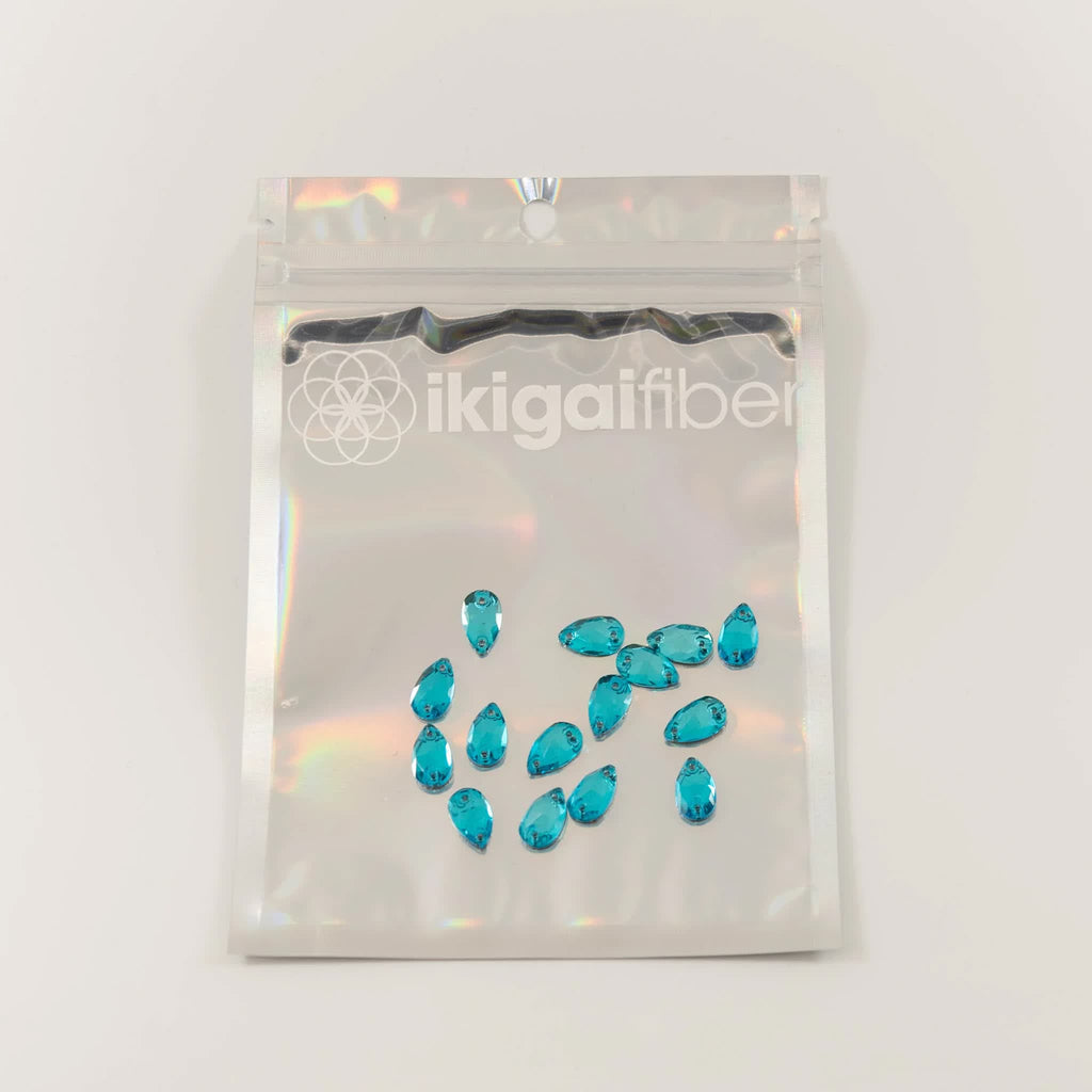 Ikigai Fiber Notions Aquamarine Sew-on Cystals