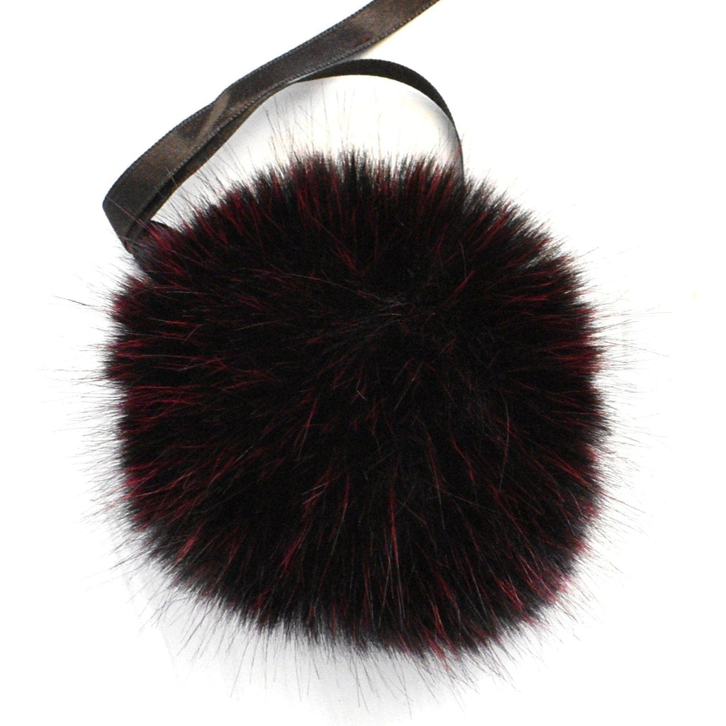 Ikigai Fiber Tools & Gifts Bordeaux Luxe Faux Fur Poms