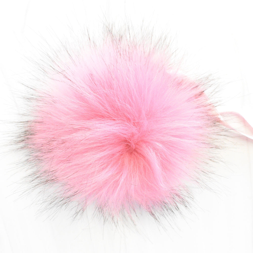 Ikigai Fiber Tools & Gifts Bubblegum Faux Fur Poms