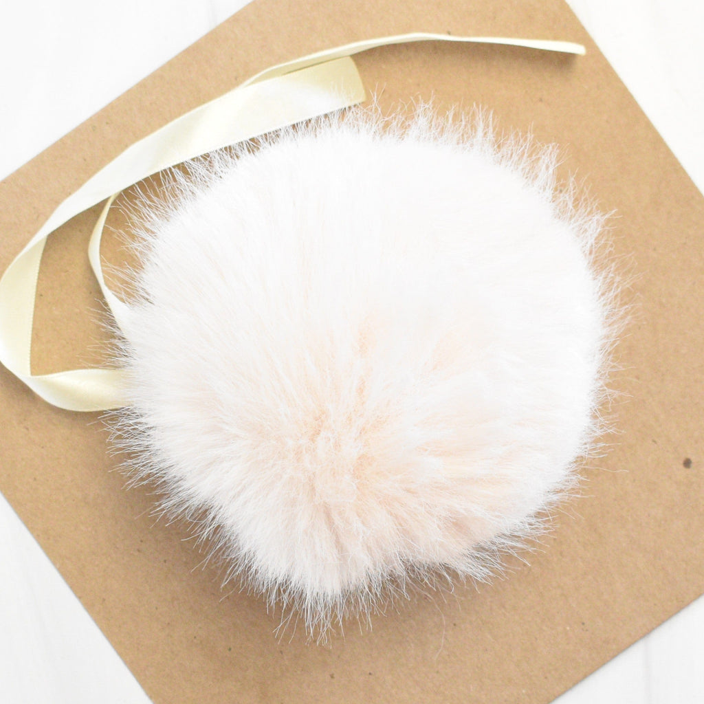 Ikigai Fiber Tools & Gifts Cream Luxe Faux Fur Poms