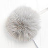 Ikigai Fiber Tools & Gifts Grey Luxe Faux Fur Poms