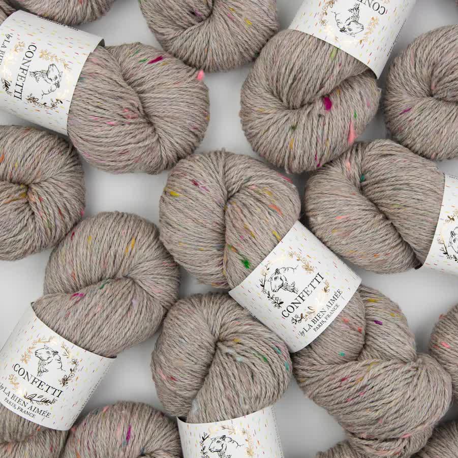 La Bien Aimee Yarn Gris Ephemere Confetti