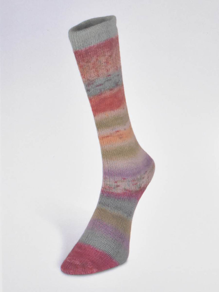 Laines du Nord Yarn 01 - aqua. green. blush. mustard Carnival Sock