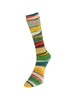 Laines du Nord Yarn 01 - blue, red, white, yellow, green & black Eclectic Sock