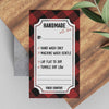 Laura Hand Knits Notions Red Plaid Hand Knit Plaid Care Tags
