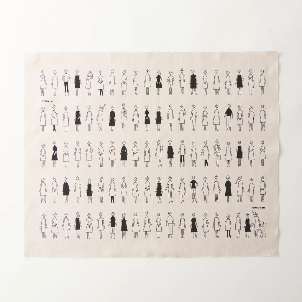 Lecien Stitching Pale Gray 222201 - 100 Ladies & Gents Fabric