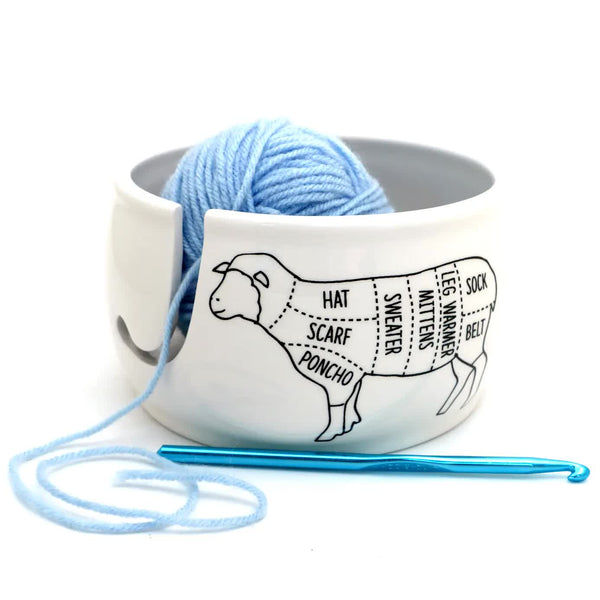 Lenny Mudd Sheep Parts Ceramic Yarn Bowl