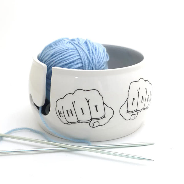 Lenny Mudd Ceramic Yarn Bowl - Tattoos