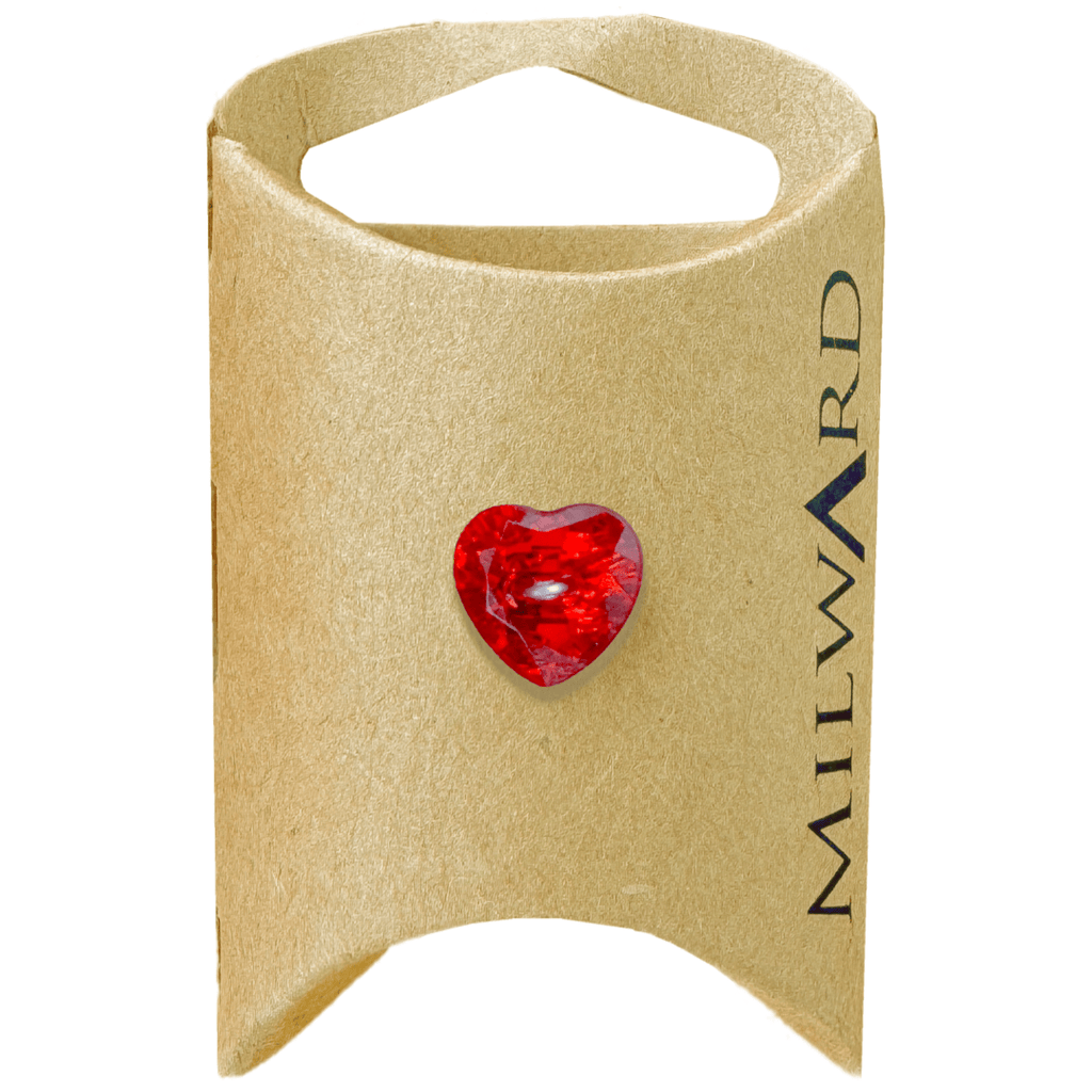 Milward Buttons Acrylic Crystal Heart 12mm Button MGB361