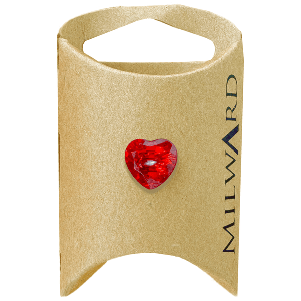 Milward Buttons Acrylic Crystal Heart 12mm Button MGB361