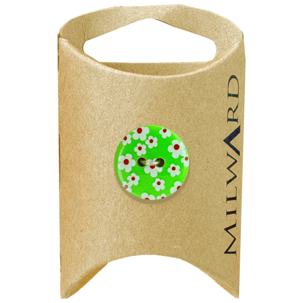 Milward Buttons Nylon Neon Floral 18mm Button MGB254