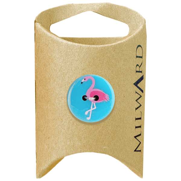 Milward Buttons Polyester Flamingo 19mm Button MGB478