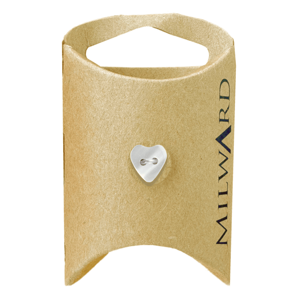 Milward Buttons Polyester Heart 10mm Button MGB025