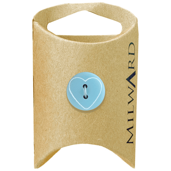 Milward Buttons Polyester Heart 15mm Button MGB302